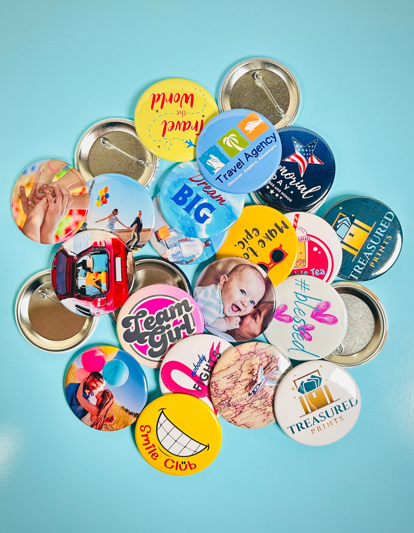 Custom Button Pins 2.25" Round