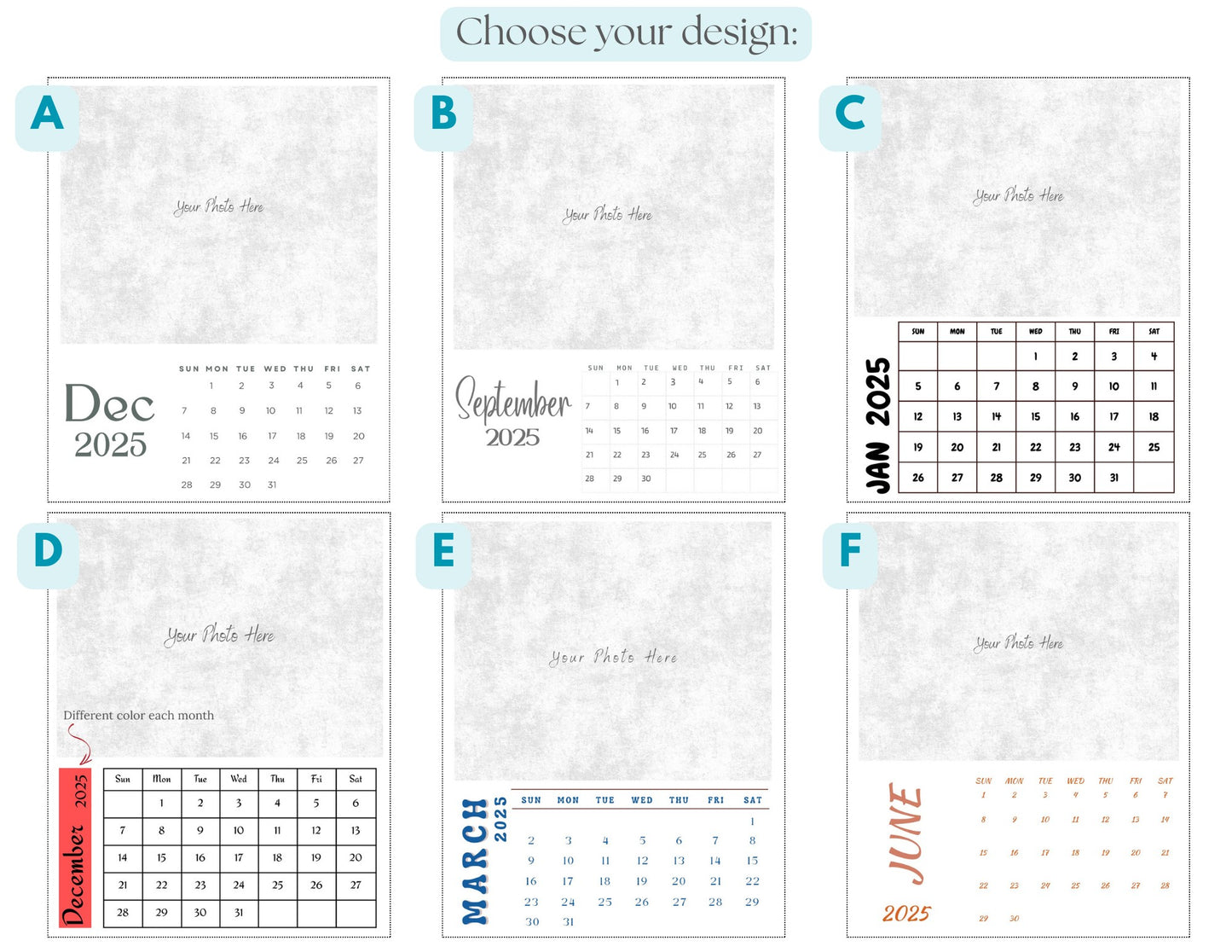 Custom Calendar Magnets