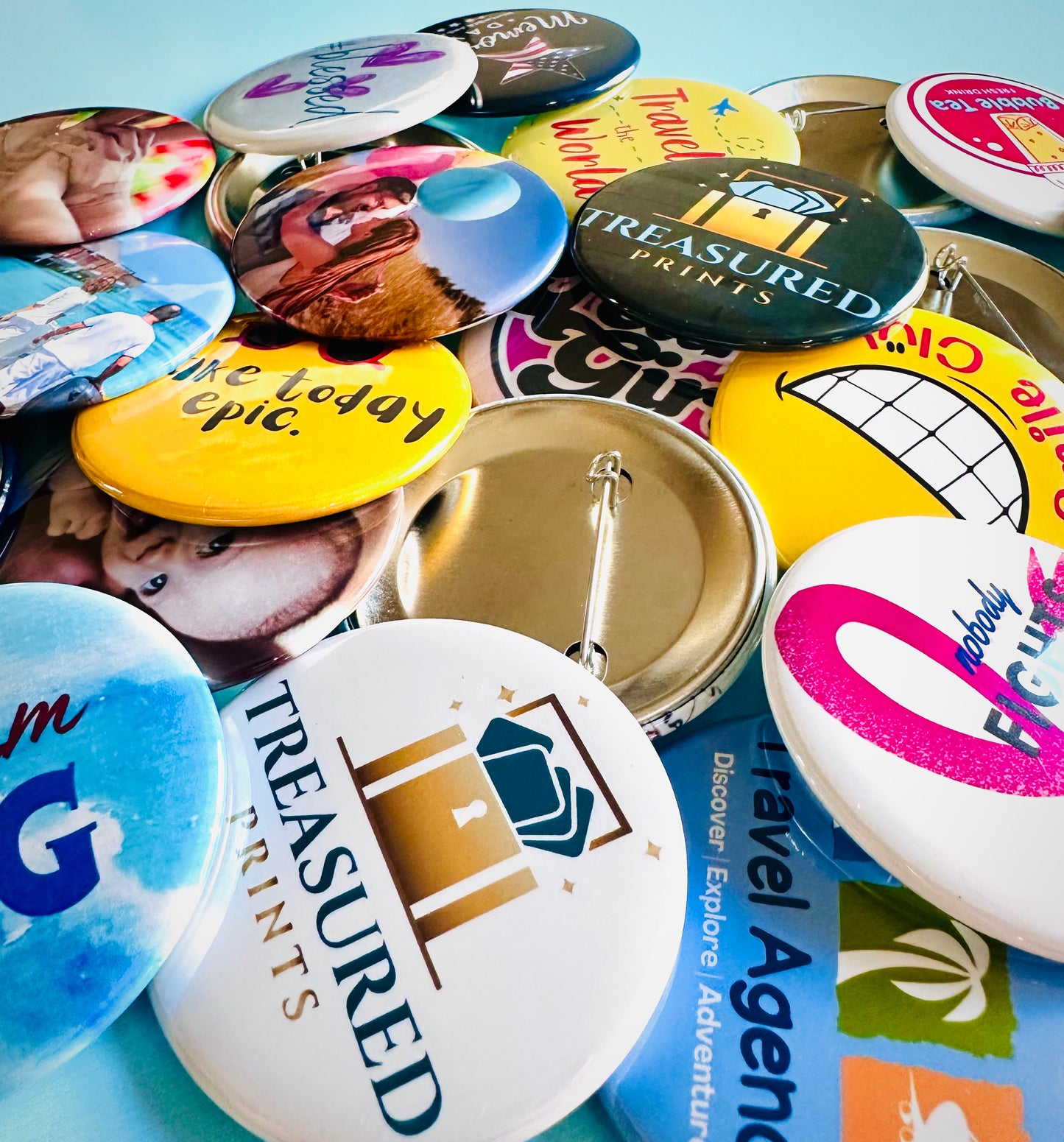 Custom Button Pins 2.25" Round