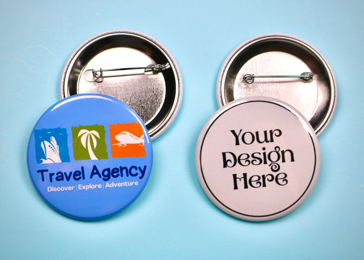 Custom Button Pins 2.25" Round